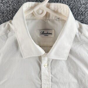 Stenstroms Button Up Shirt Men White Long Sleeve Classic Fit Size 40 15.75 Woven